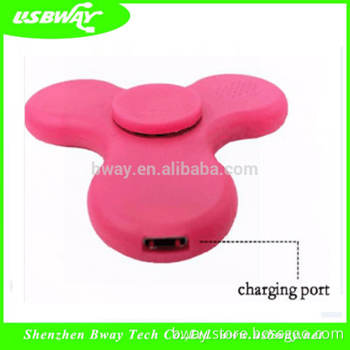 Newest colorful Mini hand spiner bluetooth speaker with LED for kids and adult